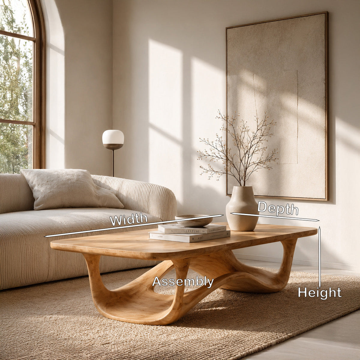 Contemporary Sculptural Coffee Table For Living Room