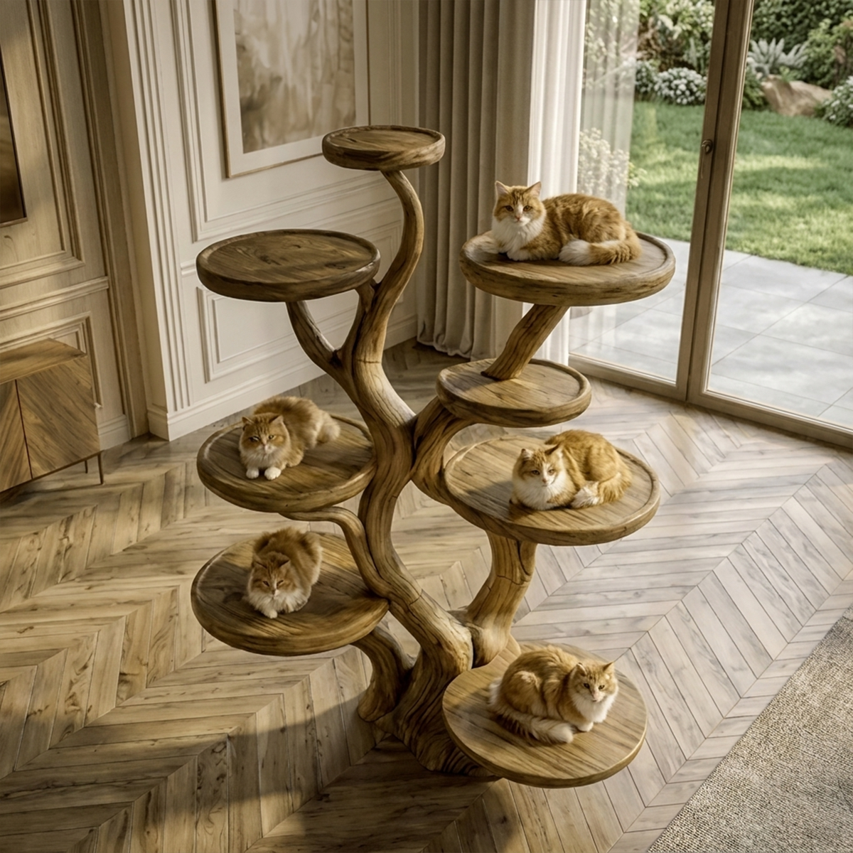 Rustic Organic Cat Tree Sculptural Pet Furniture